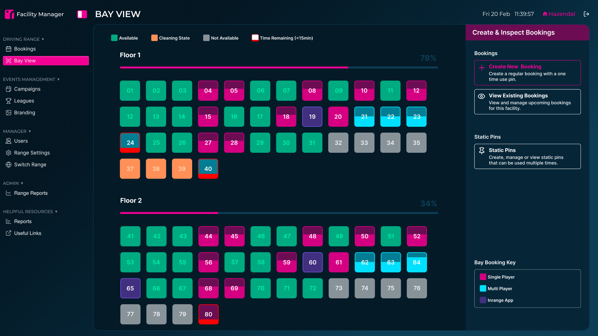Inrange Facility Manager - Bay View